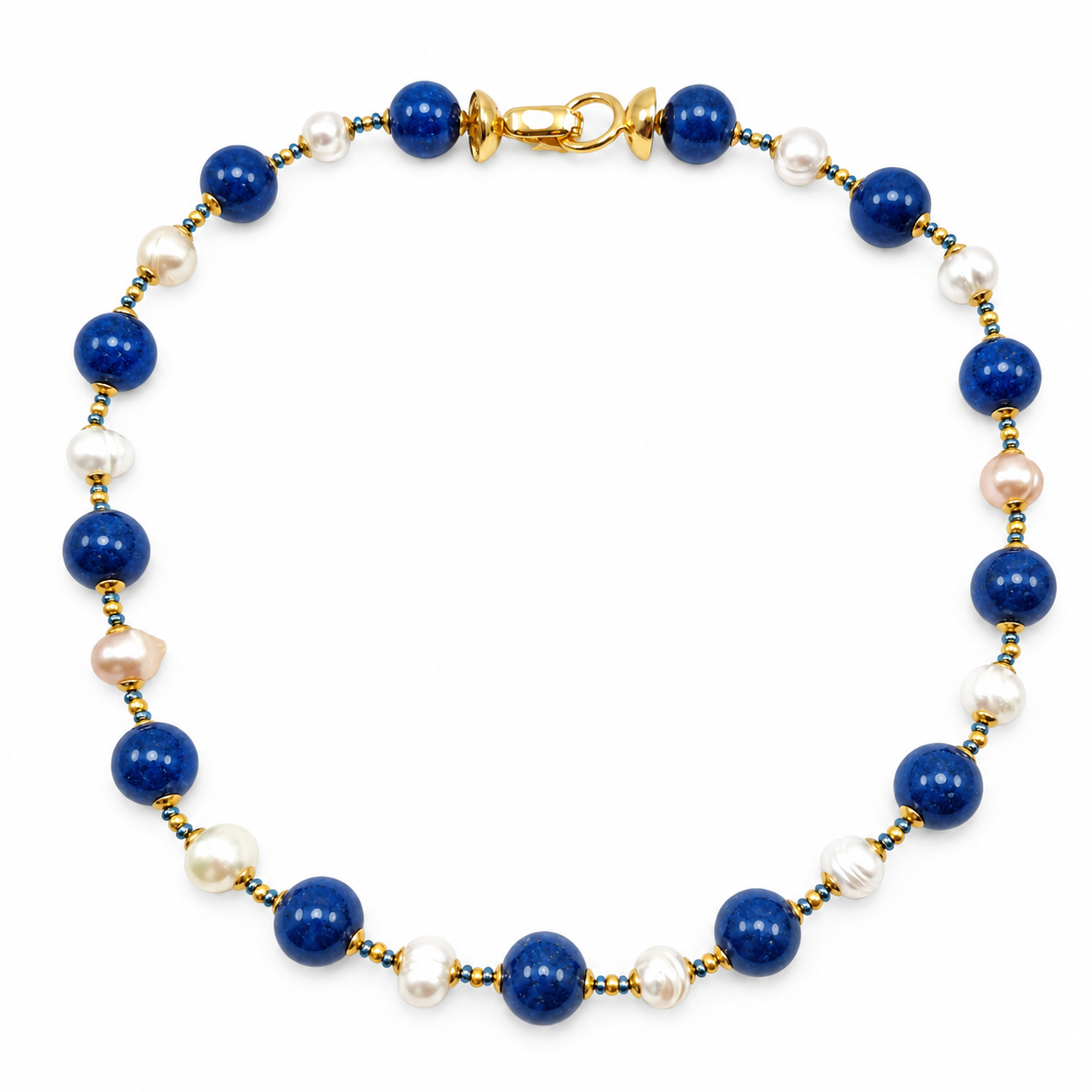 GIROCOLLO TORMALINA BLUE PERLE COLTIVATE GIROCOLLO TORMALINA BLUE PERLE COLTIVATE