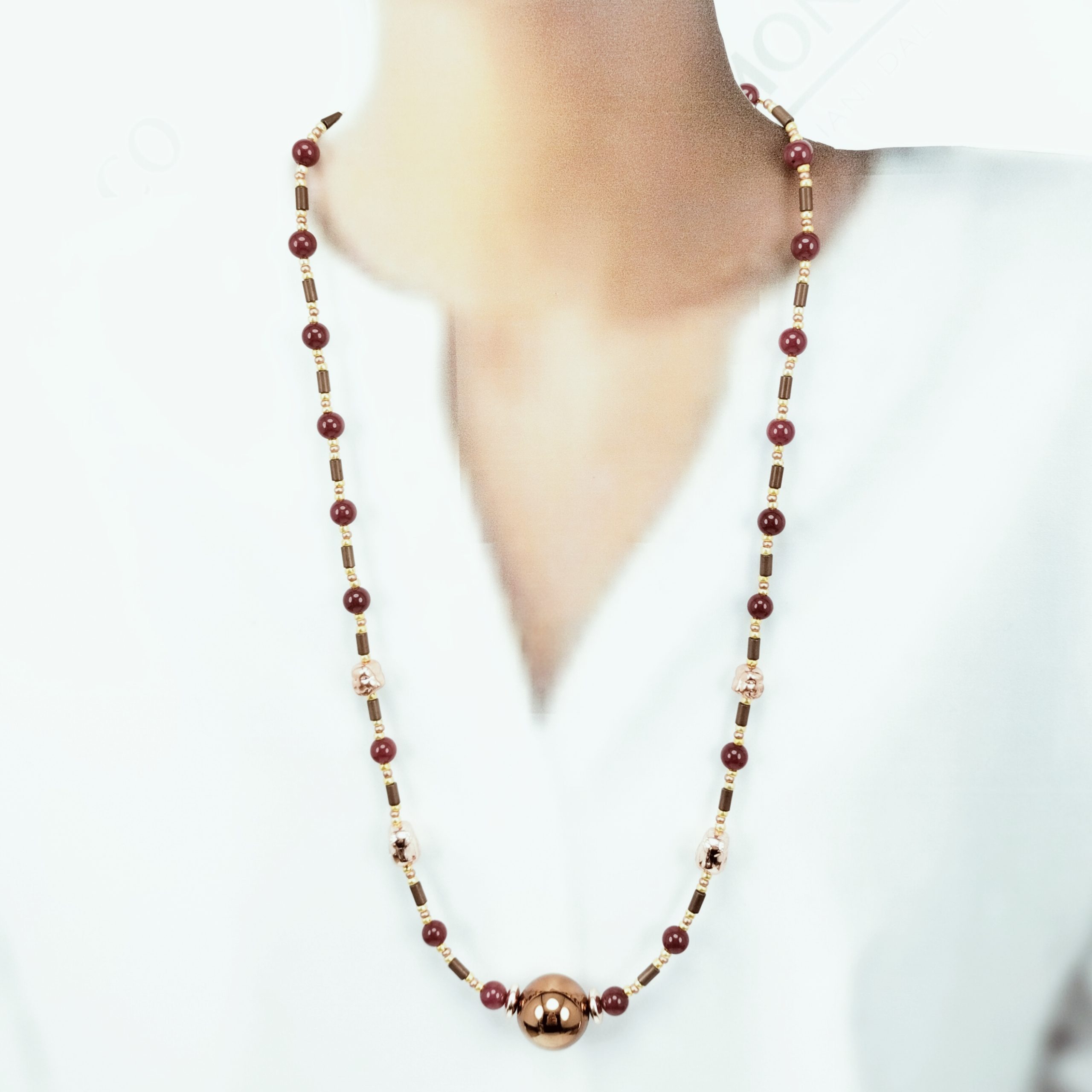 COLLANA BUDDA CON GIADA CORNIOLA COLLANA BUDDA CON GIADA CORNIOLA