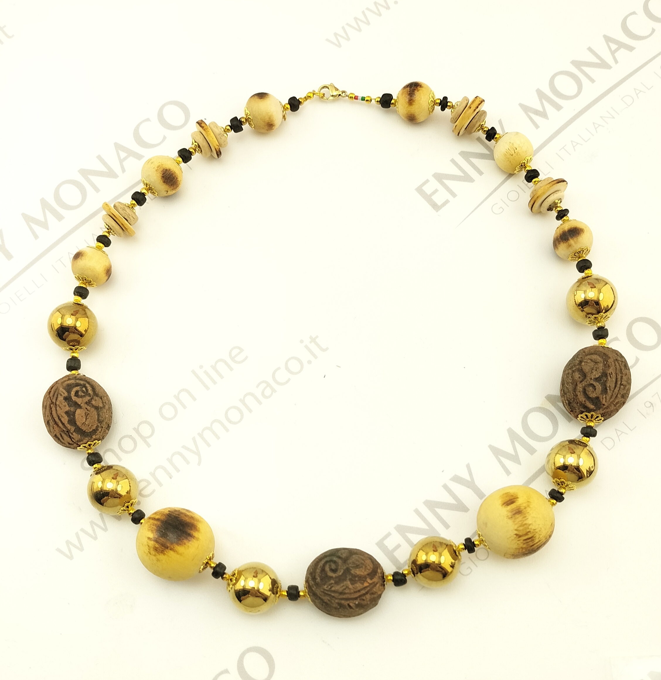 collana betulla e terracotta