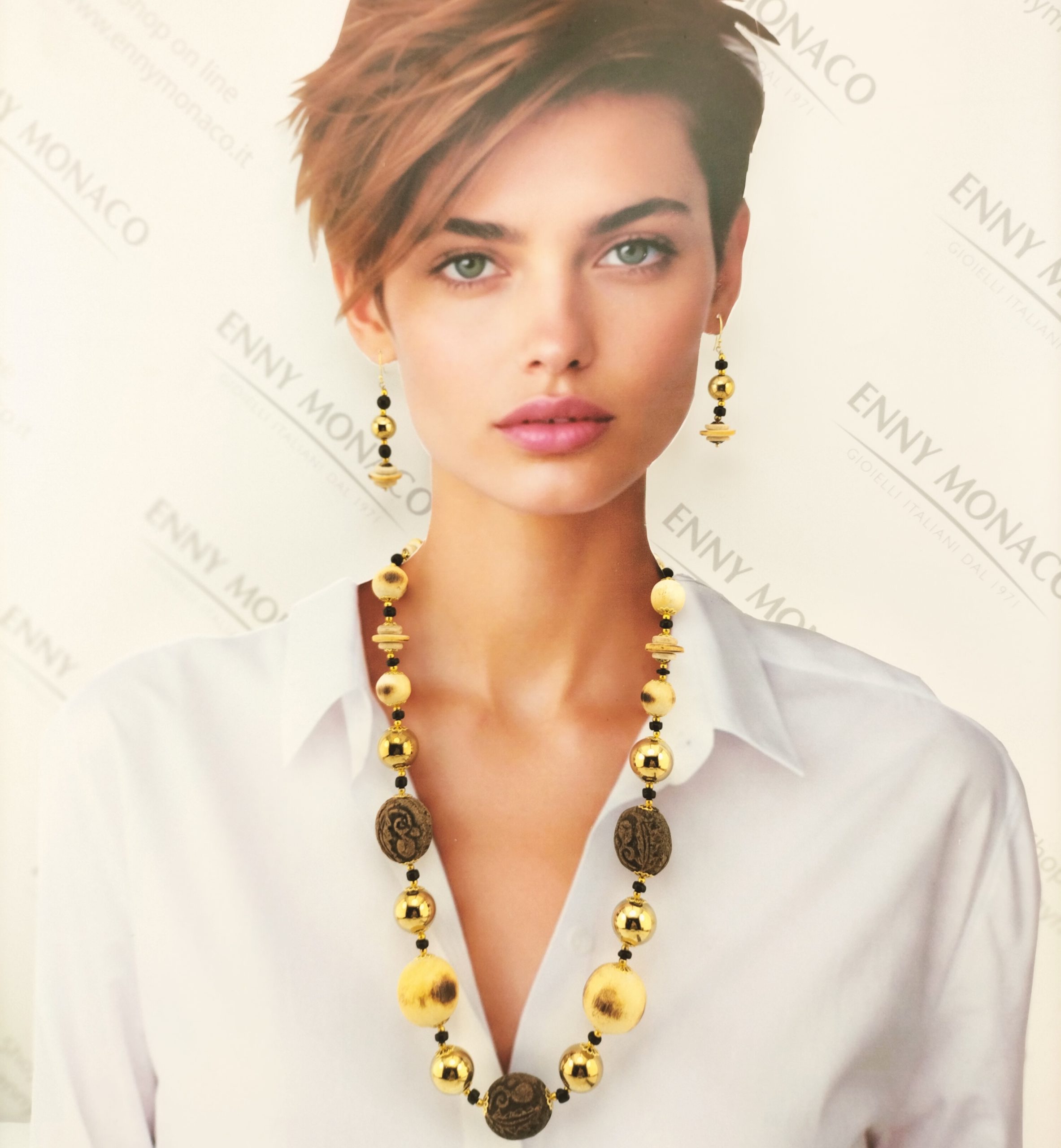 COLLANA BETULLA E TERRACOTTA COLLANA BETULLA E TERRACOTTA