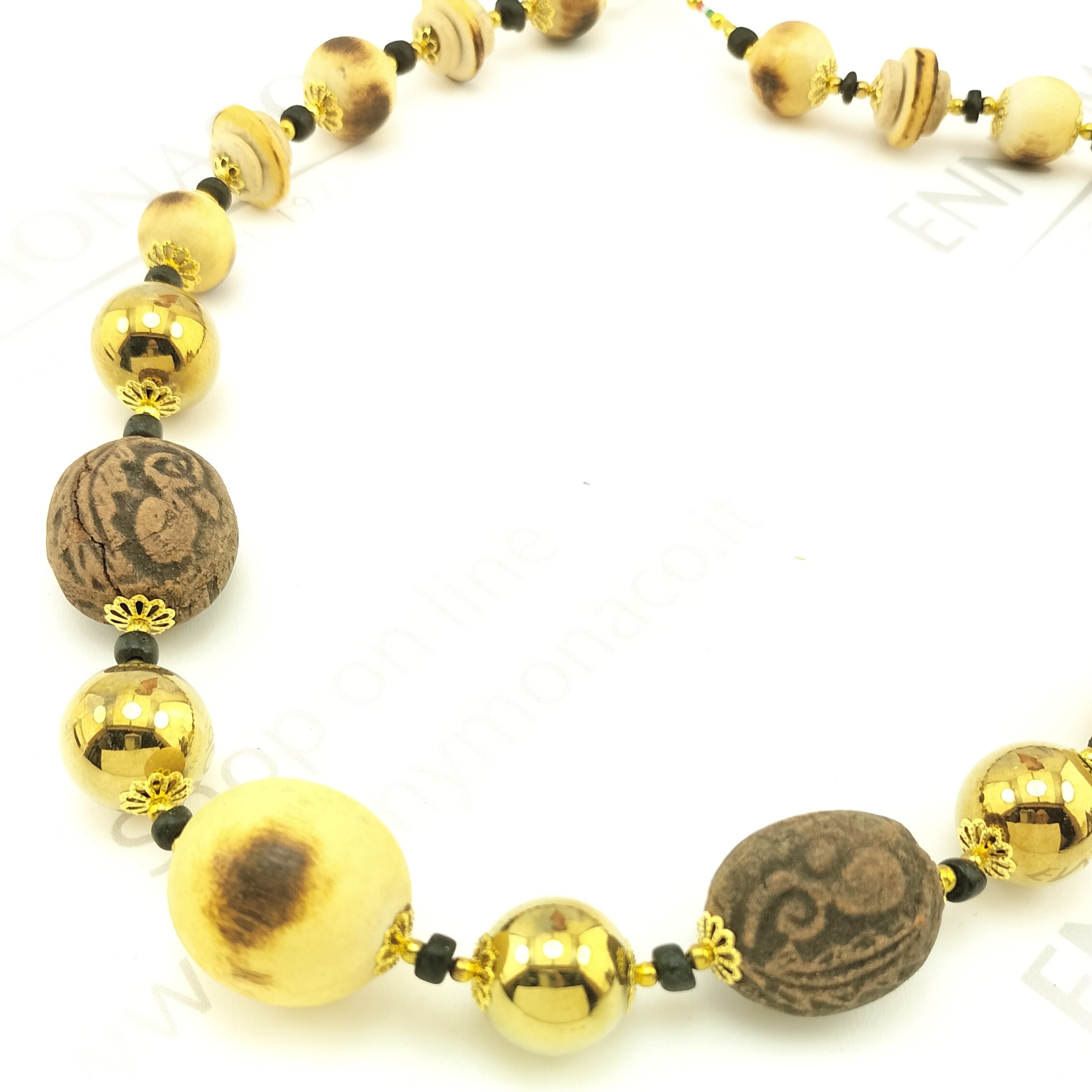 collana betulla e terracotta