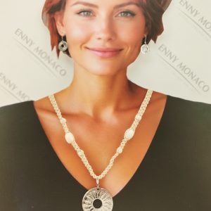 collana macrame' sole rodiato