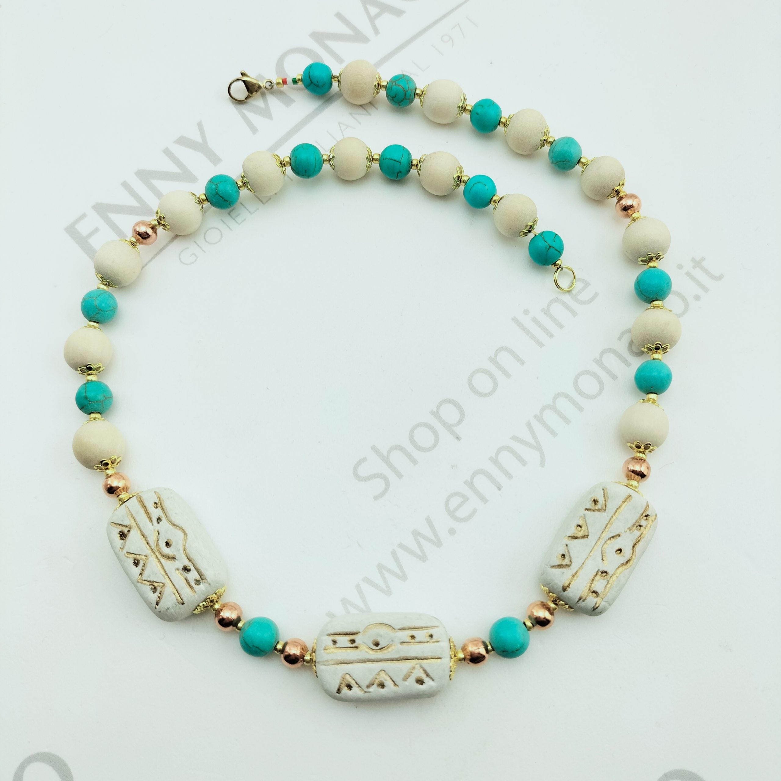 collana ceramiche rettangolari
