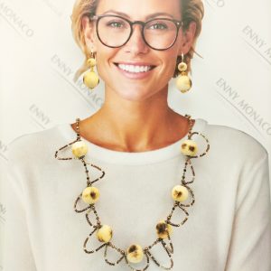 collana boule betulla fiammate volute murano