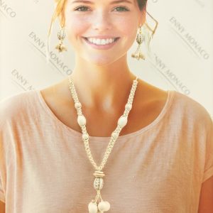 collana macrame' ciuffetti betulla